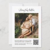 Invitation Registre des Baby showers Feuille de verdure Code  (Dos)