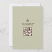 Invitation Registre des cadeaux de code QR de l'ours en peluc (Dos)