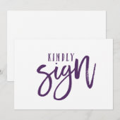 Invitation Registre des invités 5X7 | Calligraphie au pinceau (Devant / Derrière)