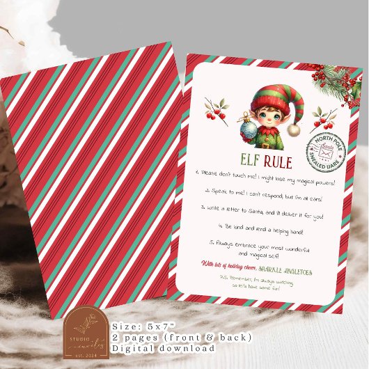 Invitation Règle de l'elfe