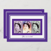Invitation Règne de la Reine Elizabeth II (Devant / Derrière)