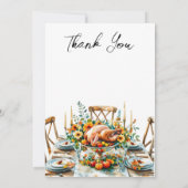 Invitation Regroupement familial Thanksgiving Dîner (Dos)