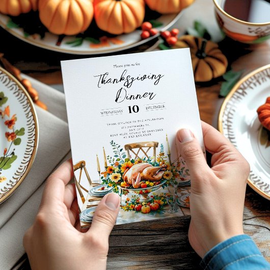 Invitation Regroupement familial Thanksgiving Dîner