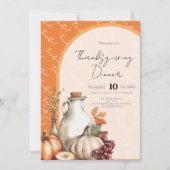 Invitation Regroupement familial Thanksgiving Dîner (Devant)