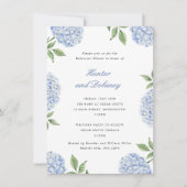 Invitation Rehearsal Dinner Classic Blue Hydrangea Flower, SM (Devant)