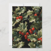 Invitation Reincher Retro Classic Cute Aquarelle Noël (Dos)