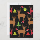 Invitation Reindeer Antlers Fête de Noël (Dos)