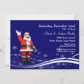 Invitation Reindeer de dessin et fête de Noël du Père Noël (Dos)