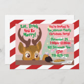 Invitation Reindeer Love Cookies (Devant / Derrière)