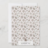 Invitation Reindeer mignonne & Berries Pearl Grey / Couleur p (Dos)