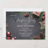 Invitation Reindeer & Pine Russe Noël Party (Devant)