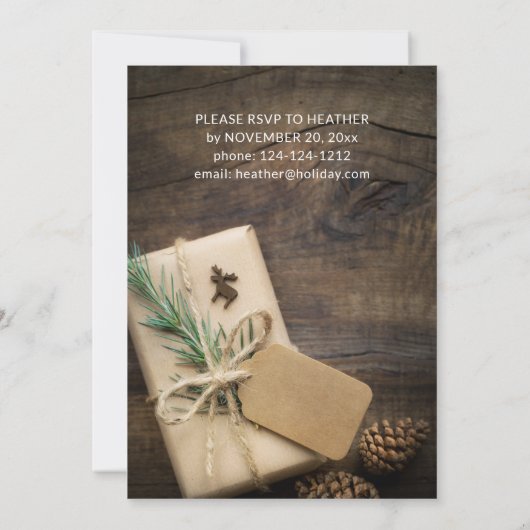 Invitation Reindeer & Present Holiday Party 2 (Dos)