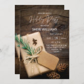 Invitation Reindeer & Present Holiday Party 2 (Devant / Derrière)