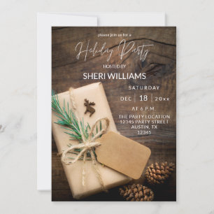 Invitation Reindeer & Present Holiday Party 2