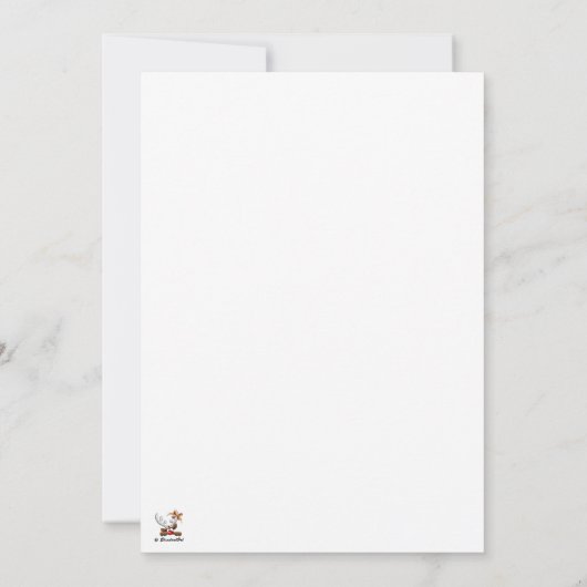 Invitation Reindeer Puzzled drôle Caractère de Noël (Dos)