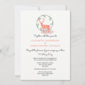 Invitation Reindeer Rustique Botanique Aquarelle Mariage (Devant)