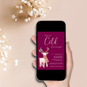 Invitation Reindeer Winter Cold Outside Baby Shower