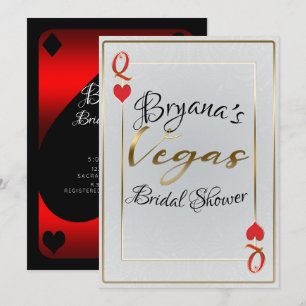Invitation Reine Blanche & Rouge de Cœur Vegas Enterrement de