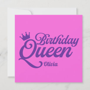 Invitation Reine d'Anniversaire