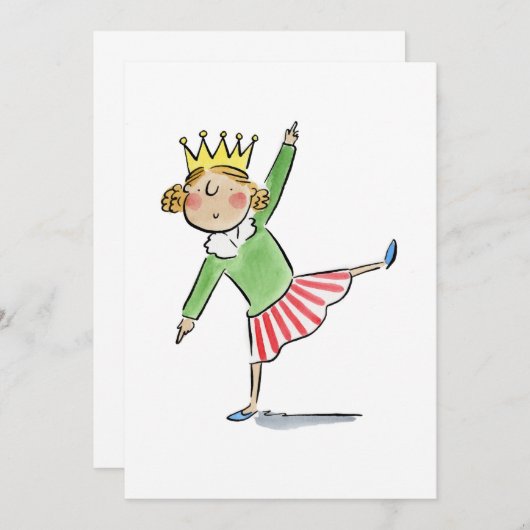 Invitation Reine dansante (Devant / Derrière)