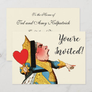 Invitation Reine de Coeur Classique Alice au Pays des Merveil
