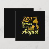 Invitation Reine de machine à sous août anniversaire (Devant / Derrière)