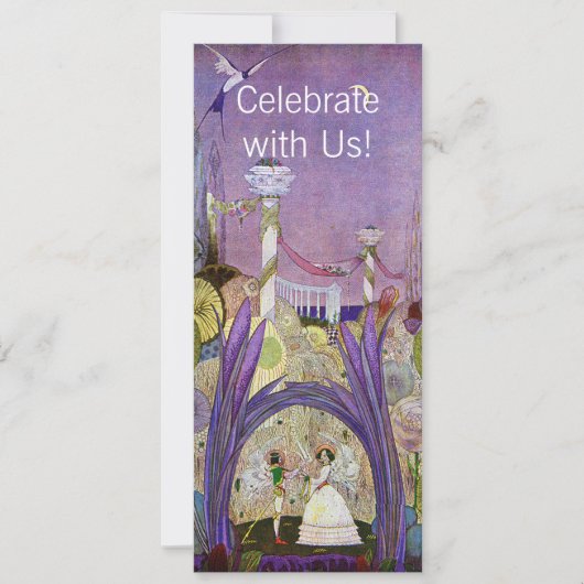 Invitation Reine de Thumbelina de l'invitation de fleurs (Devant)