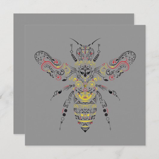 Invitation reine des abeilles (Devant / Derrière)