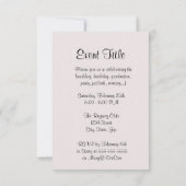 Invitation Reine des Coeurs (Dos)