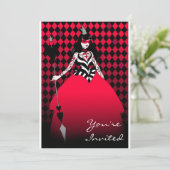 Invitation Reine d'invitation sophistiquée de partie de (Debout devant)