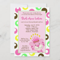 Reine du Tigre rose de la Jungle Baby shower 5x7