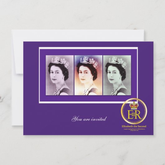 Invitation Reine Elizabeth II (Devant)