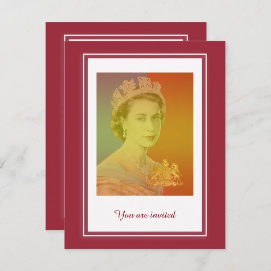 Invitation Reine Elizabeth II (Devant / Derrière)