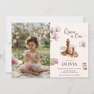 Invitation Reine est une photo de fille d'anniversaire de pre