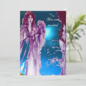 Invitation REINE GUINEVERE Aqua Blue, Turquoise (Debout devant)