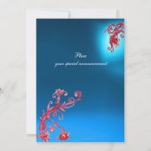 Invitation REINE GUINEVERE Aqua Blue, Turquoise (Dos)