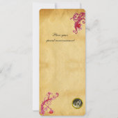 Invitation REINE GUINEVERE, Brown parchemin Gem Monogramme (Dos)