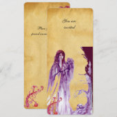 Invitation REINE GUINEVERE, Brown parchemin Gem Monogramme (Devant / Derrière)