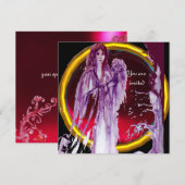 Invitation REINE GUINEVERE gem bordeaux (Devant / Derrière)