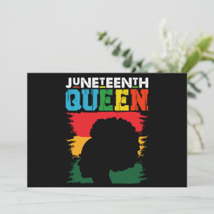 Invitation Reine Juneteenth Fille Afro Noire Mélanine 