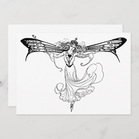 Invitation Reine Mab Fée, Reine des Fées (Devant / Derrière)