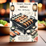 Invitation Rejoignez Chef Bbq Japonais Sushi Hibachi 30e anni<br><div class="desc">Rejoignez-nous pour une aventure culinaire à notre "Join Chef BQ Japanese Sushi Hibachi" 30th Birthday Invitation! Offrez-vous une célébration unique alliant le meilleur du barbecue, des sushis japonais et des délices d'hibachi. Le design donne le ton d'une expérience savoureuse remplie d'offres culinaires variées et délicieuses. Préparez-vous à une soirée de...</div>