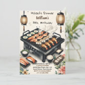 Invitation Rejoignez Chef Bbq Japonais Sushi Hibachi 30e anni (Debout devant)