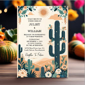 Invitation Rejoignez Elegant Fiesta Cactus Floral Mariage mex