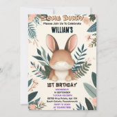 Invitation Rejoignez La Nature Un Lapin Tourne Un 1Er Anniver (Devant)