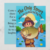 Invitation Rejoignez l'amusement de la pêche (Devant / Derrière)