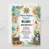 Invitation Rejoignez le bateau Cool Enfants Drapeau Bateau Pi (Devant)