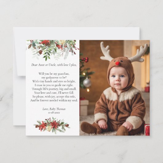 Invitation Rejoignez le Festive Fun Voulez-vous être mon parr (Devant)