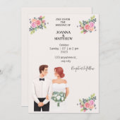 Invitation Rejoignez le Mariage Us (Devant / Derrière)