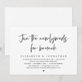 Invitation Rejoignez les jeunes mariés pour le brunch d'élope (Devant / Derrière)